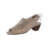 Schaftsandalette PAUL GREEN "Paul Green Sandalen Veloursleder", Damen, Gr. 38,5, beige (champagne), Veloursleder, elegant, Schuhe