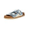 Pantolette INUOVO "INUOVO Pantoletten Textil", Damen, Gr. 41, blau (azur), Textil, casual, Schuhe