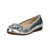 Ballerina GABOR COMFORT "Gabor Comfort Ballerinas Leder", Damen, Gr. 38,5, silber, Leder, casual, Schuhe