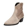 Bikerboots HÖGL "Högl Stiefelette Veloursleder", Damen, Gr. 38,5, grau (taupe), Veloursleder, casual, Schuhe