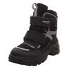 Winterboots SUPERFIT "SNOW MAX WMS: weit", Kinder, Gr. 34, grau (schwarz, hellgrau), Synthetik, Textil, sportlich, Schuhe, Snowboots für breite Füße geeignet, Größenschablone zum Download