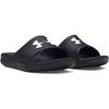 Badesandale UNDER ARMOUR "UA CORE PTH SL", Gr. 42,5, schwarz-weiß (schwarz, schwarz, weiß), Synthetik, sportlich, Schuhe