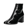 Stiefelette HÖGL "Högl Stiefelette Leder", Damen, Gr. 37,5, schwarz (schwarz lack), Leder, casual, Schuhe