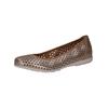 Ballerina CAPRICE "Caprice Ballerinas Leder", Damen, Gr. 37, grau (taupe), Leder, casual, Schuhe