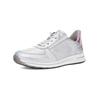 Sneaker ARA "Ara Sneaker Leder", Damen, Gr. 38, silber, rosa, Leder, casual, Schuhe