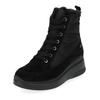 Schnürstiefelette IGI & CO "IGI & CO Stiefelette Leder", Damen, Gr. 40, schwarz, Leder, casual, Schuhe