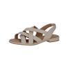 Riemchensandale CAPRICE "Caprice Sandalen Nappaleder", Damen, Gr. 37, weiß (sanftes weiß), Nappaleder, casual, Schuhe