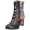 High-Heel-Stiefelette LAURA VITA "LAURA VITA Stiefelette Leder/Textil", Damen, Gr. 37, lila (violett), Leder, Textil, casual, Schuhe