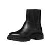 Stiefelette GEOX "Geox Stiefelette Leder/Textil", Damen, Gr. 40, schwarz (schwarz, schwarz), Leder, Textil, casual, Schuhe