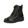 Schnürstiefelette CAPRICE "Caprice Stiefelette Leder", Damen, Gr. 38, schwarz, Leder, casual, Schuhe