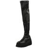 Overkneestiefel STEVE MADDEN "STEVE MADDEN Stiefel Leder/Textil", Damen, Gr. 40, schwarz, Leder, Textil, casual, Schuhe