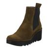 Stiefelette FLY LONDON "Fly London Stiefelette Leder/Textil", Damen, Gr. 39, braun, Leder, Textil, casual, Schuhe