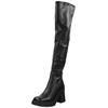 Overkneestiefel STEVE MADDEN "STEVE MADDEN Stiefel Lederimitat", Damen, Gr. 38, schwarz, Lederimitat, casual, Schuhe