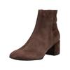 Stiefelette HÖGL "Högl Stiefelette Veloursleder", Damen, Gr. 38,5, braun, Veloursleder, casual, Schuhe