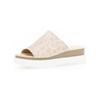 Pantolette GABOR "Gabor Pantoletten Leder/Textil", Damen, Gr. 40, beige (gold, beige), Leder, Textil, casual, Schuhe
