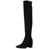 Overkneestiefel STEVE MADDEN "STEVE MADDEN Stiefel Textil", Damen, Gr. 41, schwarz, Textil, casual, Schuhe