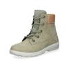 Schnürstiefelette RICOSTA "Ricosta Stiefelette Leder/Textil", Kinder, Gr. 32, braun (grün, braun), Leder, Textil, casual, Schuhe