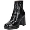 High-Heel-Stiefelette NERO GIARDINI "Nero Giardini Stiefelette Nappaleder", Damen, Gr. 40, schwarz (schwarz lack), Nappaleder, casual, Schuhe
