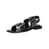 Riemchensandale STEVE MADDEN "STEVE MADDEN Sandalen Lederimitat", Damen, Gr. 37, schwarz, Lederimitat, casual, Schuhe