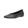 Ballerina REPLAY "Replay Ballerinas Lederimitat", Damen, Gr. 38, schwarz (schwarz, silber), Lederimitat, casual, Schuhe