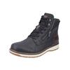 Schnürstiefelette RIEKER "Rieker Stiefelette Lederimitat", Herren, Gr. 42, schwarz (schwarz, braun), Lederimitat, casual, Schuhe