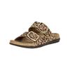 Pantolette ROHDE "Rohde Pantoletten Veloursleder", Damen, Gr. 37, braun (leopard), Veloursleder, casual, Schuhe