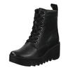 Schnürstiefelette FLY LONDON "Fly London Stiefelette Leder", Damen, Gr. 41, schwarz, Leder, casual, Schuhe
