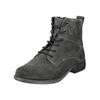 Schnürstiefelette JOSEF SEIBEL "Josef Seibel Stiefelette Veloursleder", Damen, Gr. 39, grau (dunkelgrau), Veloursleder, casual, Schuhe