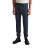 Jerseyhose MARC O'POLO "aus recycelter Baumwolle", Damen, Gr. L, Normalgrößen, blau (schwarz navy), Obermaterial: 100% Baumwolle, unifarben, casual, regular fit normal, Hosen