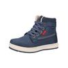 Schnürstiefelette KICKERS "Kickers Stiefelette Lederimitat", Kinder, Gr. 30, blau, Lederimitat, casual, Schuhe