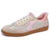 Slip-On Sneaker SKECHERS "HOTSHOT-EVERYDAY EASE", Damen, Gr. 39, beige (natur, rosa), Nylon, Veloursleder, Lederimitat, sportlich, Schuhe, Retro Sneaker, Schnürschuh mit Slip-ins