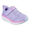 Sneaker SKECHERS "GO RUN ELEVATE 2.0", Kinder, Gr. 24, lila (lavendel), Lederimitat, Textil, kontrastfarbene Details, sportlich, Schuhe, Freizeitschuh mit Klettverschluss, Größenschablone zum Download