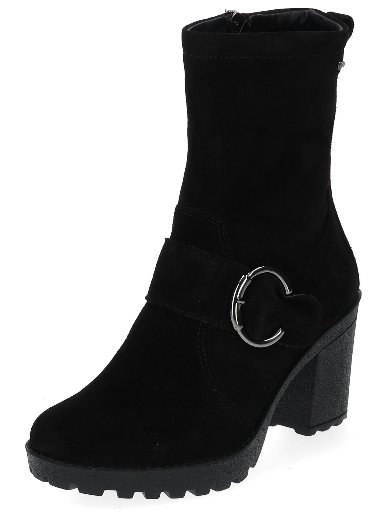 High-Heel-Stiefelette IGI & CO "IGI & CO Stiefelette Leder", Damen, Gr. 37, schwarz, Leder, Casual, Schuhe