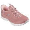 Slip-On Sneaker SKECHERS "SUMMITS", Damen, Gr. 35, rosa, Textil, sportlich, Schuhe, Freizeitschuh mit Slip-ins