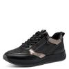 Plateausneaker TAMARIS, Damen, Gr. 40, rosa (schwarz, roségoldfarben), Textil, Lederimitat, sportlich, Schuhe, Freizeitschuh, Halbschuh, Schnürschuh in veganer Verarbeitung