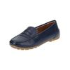 Mokassin GEOX "Geox Mokassin Nappaleder", Damen, Gr. 37, blau (navy), Nappaleder, casual, Schuhe
