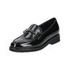Slipper GABOR "Gabor Slipper Leder", Damen, Gr. 37,5, schwarz (schwarz lack), Leder, casual, Schuhe