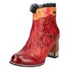High-Heel-Stiefelette LAURA VITA "LAURA VITA Stiefelette Leder", Damen, Gr. 36, rot, Leder, casual, Schuhe