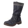 Stiefel RIEKER "Rieker Stiefel Lederimitat/Textil", Damen, Gr. 43, schwarz (schwarz, grau), Lederimitat, Textil, casual, Schuhe