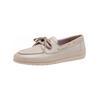 Schnürschuh TAMARIS "Tamaris Halbschuhe Leder", Damen, Gr. 37, beige (champagne), Leder, casual, Schuhe