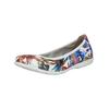 Ballerina CAPRICE "Caprice Ballerinas Leder", Damen, Gr. 40, blau (weiß, blau), Leder, casual, Schuhe