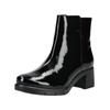 Stiefelette ARA "Ara Stiefelette Leder", Damen, Gr. 41, schwarz (schwarz lack), Leder, casual, Schuhe