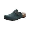 Pantolette THINK "Think Pantoletten Veloursleder", Damen, Gr. 40, grün (dunkelgrün), Veloursleder, casual, Schuhe
