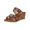 Pantolette LAURA VITA "LAURA VITA Pantoletten Leder", Damen, Gr. 39, braun (camel), Leder, casual, Schuhe