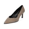 Pumps PETER KAISER "Peter Kaiser Pumps Veloursleder", Damen, Gr. 40, grau (taupe), Veloursleder, casual, Schuhe