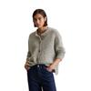 Cardigan MARC O'POLO DENIM "aus kuscheligem Schurwolle-Alpaka-Mix", Damen, Gr. XXL, grau (stone melange), Obermaterial: 60% Schurwolle, 16% Polyamid, 12% Polyacryl, 12% Alpaka, unifarben, casual, relaxed fit, Rundhals, Langarm Rippbündchen,...
