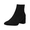 Stiefelette HÖGL "Högl Stiefelette Veloursleder", Damen, Gr. 39, schwarz, Veloursleder, casual, Schuhe