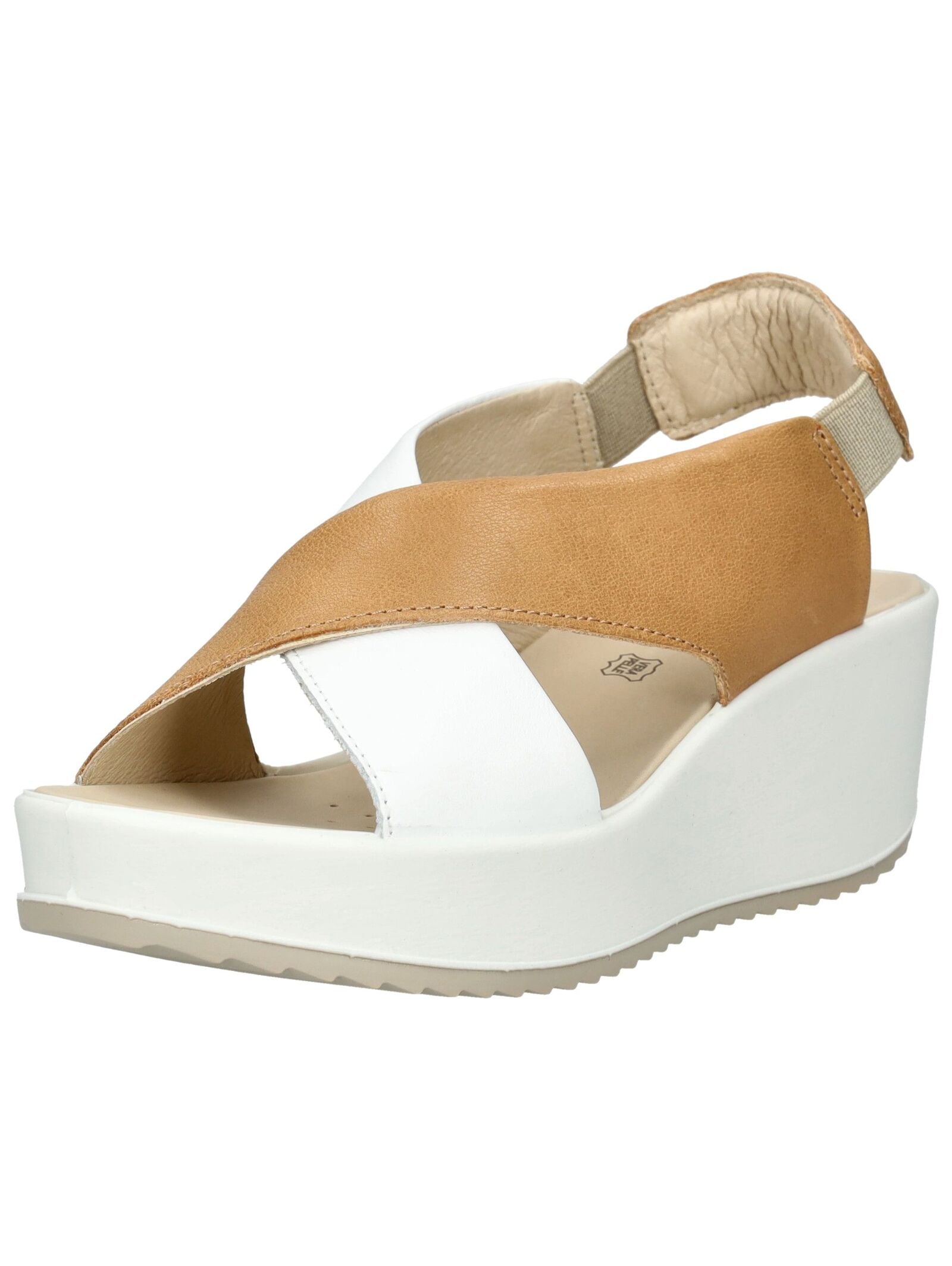 Keilsandalette IGI & CO "IGI & CO Sandalen Leder", Damen, Gr. 39, hellbraun, Leder, Schuhe