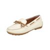 Mokassin GEOX "Geox Mokassin Leder", Damen, Gr. 37, braun (beige, braun), Leder, casual, Schuhe