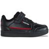 Sneaker LOTTO, Kinder, Gr. 27, rot (schwarz, rot), Synthetik, Kunstfaser, clean, sportlich, Schuhe, - mit Elastikschnürung & Klettverschluss